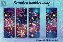 4 Christmas Seamless Tumbler Wrap 20 oz Product Image 3