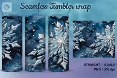 Winter vibe Tumbler Sublimation, 20 oz Seamless wrap Product Image 1