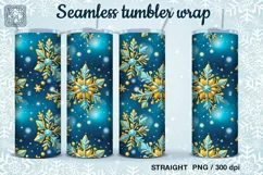 Christmas Snowflakes Seamless Tumbler Sublimation, 20 oz Product Image 4