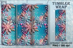 4 Christmas Seamless Tumbler Wrap 20 oz Product Image 4