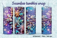 Winter vibe/ Snowflakes Tumbler Sublimation, 20 oz Seamless Product Image 1