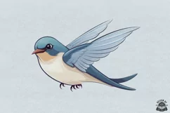 Kawaii swallow design, vol.3 cute transparent png file Product Image 2