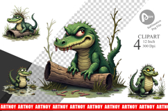 Swamp Gator Clipart Product Image 1