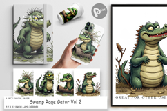 Digital Paper Swamp Gator Product Image 1