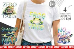 Swamp Zen Ugly-Cute Frog Sublimation Product Image 1