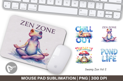 Swamp Zen Ugly-Cute Frog Mouse Pad Product Image 1