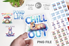 Swamp Zen Ugly-Cute Frog Sticker Product Image 1