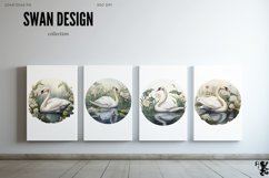Swan designs, custom art, transparent png files Product Image 1