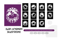 Swan Ornament Illustrations Product Image 1