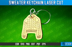 Sweater Keychain Laser Cut | Keychain Laser Cut SVG Design Product Image 1