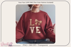 Faux Yarn LOVE PNG, Knit Letter Design, Valentine Love Product Image 6