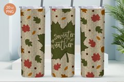 Fall sublimation tumbler wrap, 20 oz skinny tumbler Product Image 1