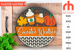 sweater weather svg, pumpkin spice svg, tis the season svg, autumn hanger svg, fall door sign svg, laser cut file, layered fall sign svg, welcome sign svg, harvest sign svg, coffee spice svg, hanging sign svg, glowforge cut file, cricut cut file