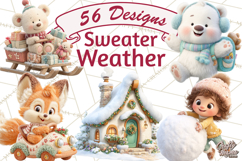 Ugly Christmas Sweater Party Clipart & Digital Clip Art Product Image 1