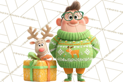 Ugly Christmas Sweater Party Clipart & Digital Clip Art Product Image 3
