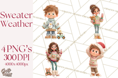 Ugly Christmas Sweater Party Clipart & Digital Clip Art Product Image 1