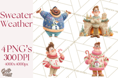 Ugly Christmas Sweater Party Clipart & Digital Clip Art Product Image 1