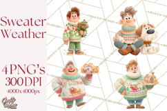 Ugly Christmas Sweater Party Clipart & Digital Clip Art Product Image 1