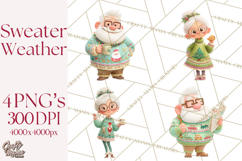 Ugly Christmas Sweater Party Clipart & Digital Clip Art Product Image 1