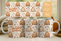 Fall Tumbler Wrap, Fall Mug Wrap, Sweater Weather Product Image 3