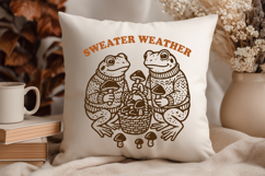 Sweater Weather SVG Cute Frogs in Knit Sweaters, Autumn PNG Product Image 2