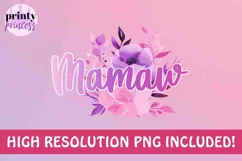 Floral Mamaw png, Flower Mamaw design Product Image 3