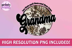 Leopard Grandma png, Funny Grandma design Product Image 2