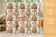Fall Tumbler Wrap, Fall Mug Wrap, Sweater Weather Product Image 2