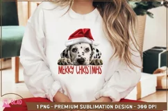 Merry Christmas Dalmatian png, Christmas Peeking Dalmatian Product Image 4