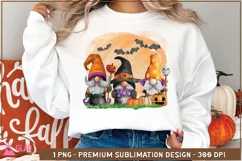 Cute Halloween Gnomes png, Halloween watercolor Gnomes png Product Image 3