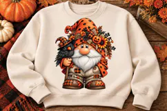 Halloween gnome png, Halloween Fall gnome clipart Product Image 4
