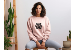 Christmas Pink Sweatshirt Model Mockup Gildan18000 Oversize Product Image 1