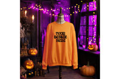 Halloween Sweatshirt Mockups Blank Neon Scary Oversize_25 Product Image 1