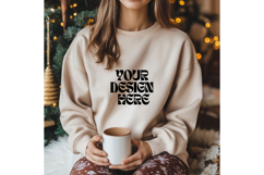 Boho Blank Sweatshirt Model Mockup Soft Cream Color_69 Product Image 1