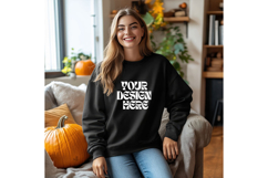 Fall Halloween Black Sweatshirt Mockups Blank Sweatshirt_72 Product Image 1