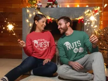 Chest Nuts SVG, Christmas Couple Shirt, Matching shirt Product Image 5