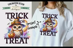 Cute Halloween Owl with Candy | Trick or Treat PNG Design Product Image 5