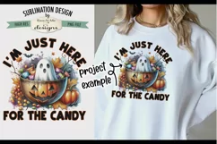 I'm Just Here For The Candy | Trick or Treat Bag PNG Design Product Image 5