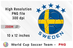 Sweden National Team Soccer Ball. World Cup 2026 Product Image 1