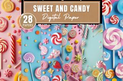 Sweet and Candy Digital Paper Bundle Product Image 1