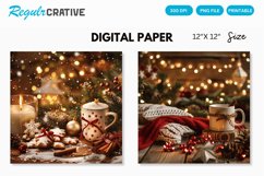 Sweet and Cozy Christmas Digital Paper, Christmas Pattern Product Image 1