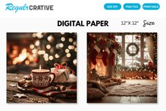 Sweet and Cozy Christmas Digital Paper, Christmas Pattern Product Image 1