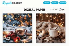 Sweet and Cozy Christmas Digital Paper, Christmas Pattern Product Image 1