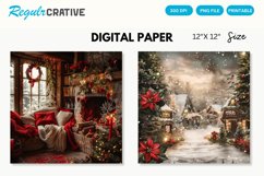 Sweet and Cozy Christmas Digital Paper, Christmas Pattern Product Image 1