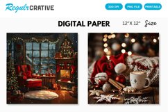 Sweet and Cozy Christmas Digital Paper, Christmas Pattern Product Image 1