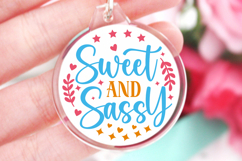 Sweet and sassy SVG, Keychain SVG Product Image 1