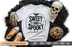 Sweet And Spooky SVG File | Halloween Round Sign SVG Product Image 4