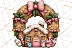 Gingerbread Bakery Clip Art, Sweet Cookie House PNG Product Image 3