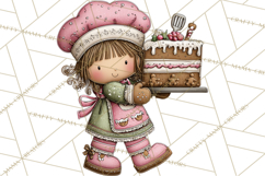 Gingerbread Bakery Clip Art, Sweet Cookie House PNG Product Image 3
