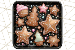 Gingerbread Bakery Clip Art, Sweet Cookie House PNG Product Image 4
